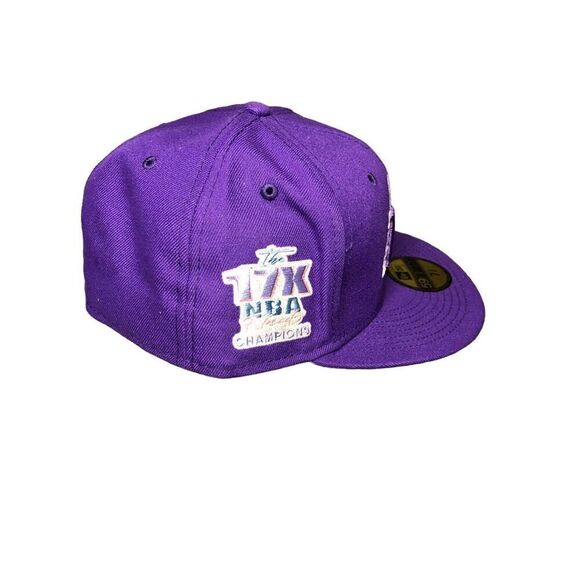 New Era Los Angeles Lakers Pop Sweat 59FIFTY Fitted Cap Hat Size 7 3/8 - Picture 3 of 5